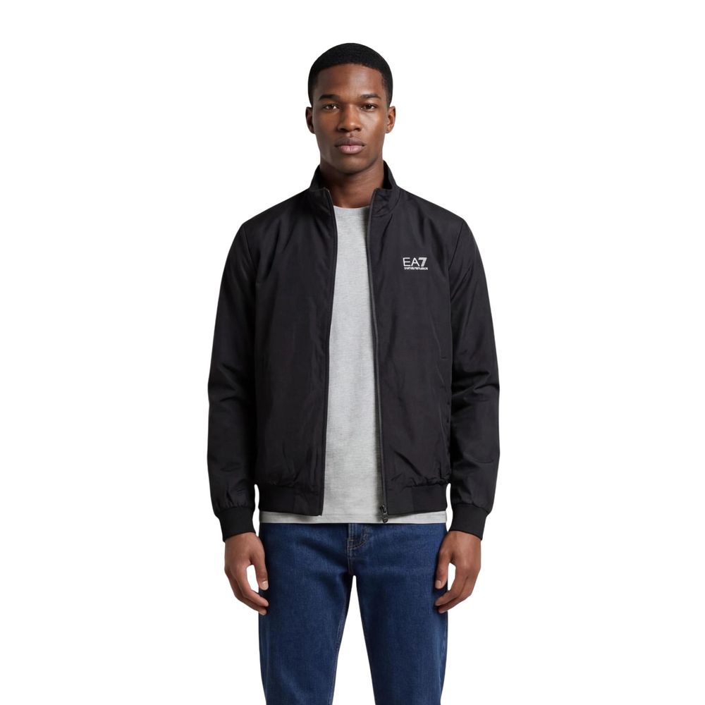 EA7 Emporio Armani Black Polyamide Bomber