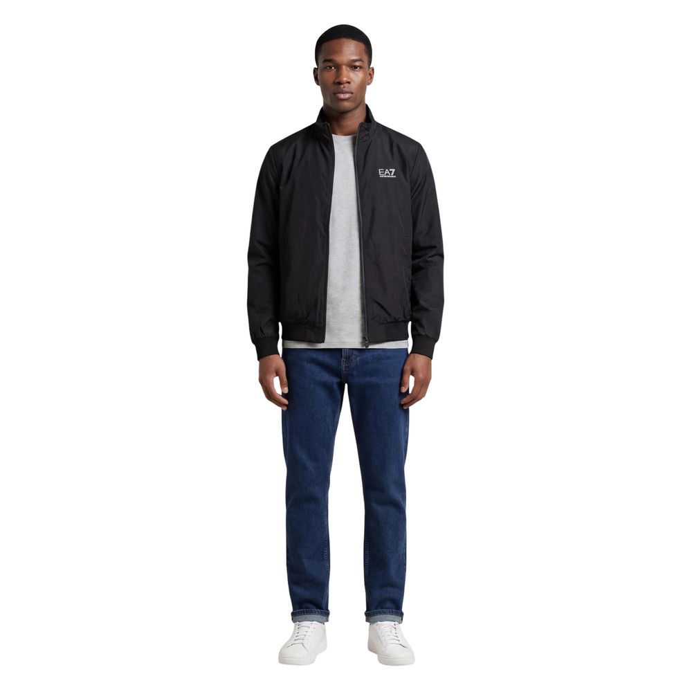 EA7 Emporio Armani Black Polyamide Bomber