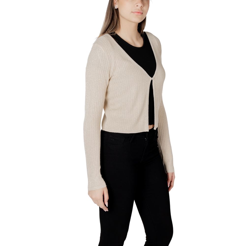 Morgan De Toi Gold Viscose Sleeveless Jacket