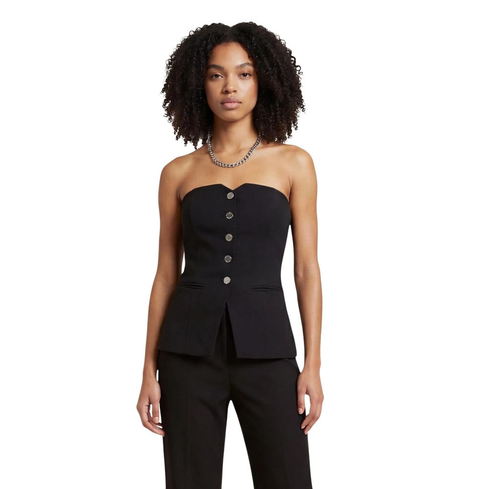 Morgan De Toi Black Cotton Top