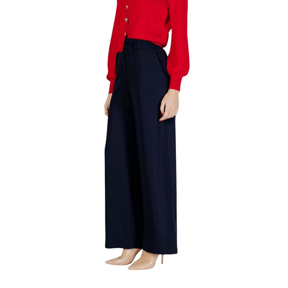 Morgan De Toi Blue Polyester Casual Pants