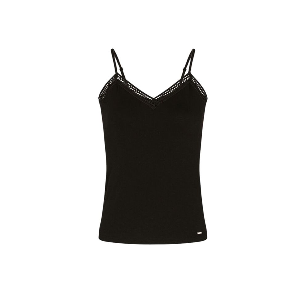 Morgan De Toi Black Viscose Tank Tops
