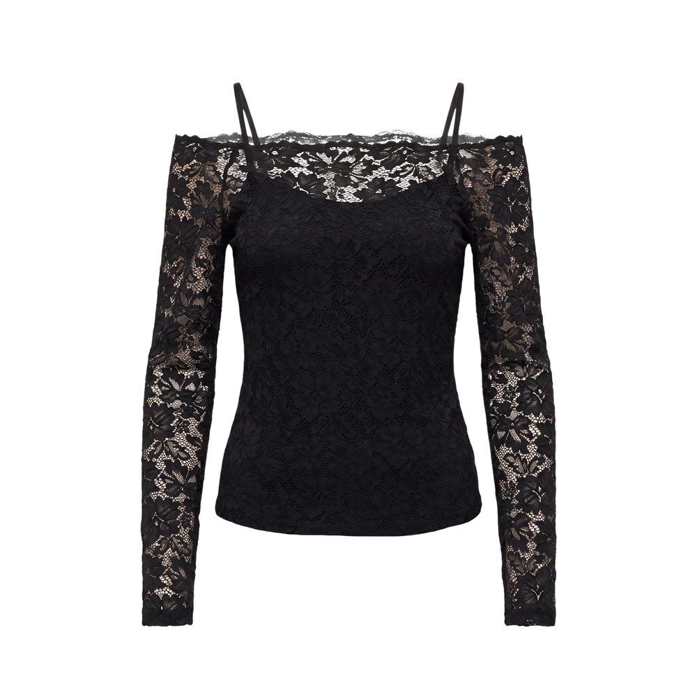 Morgan De Toi Black Polyamide Long Sleeve T-Shirt