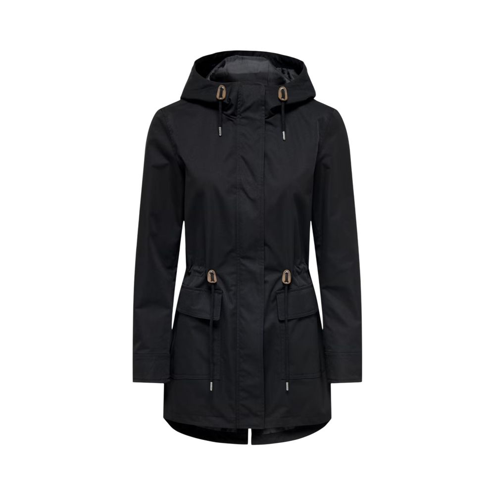 Only Black Polyester Parka
