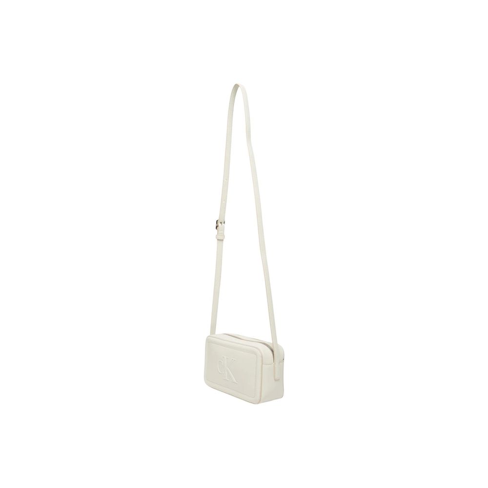 Calvin Klein White Polyethylene Handbag