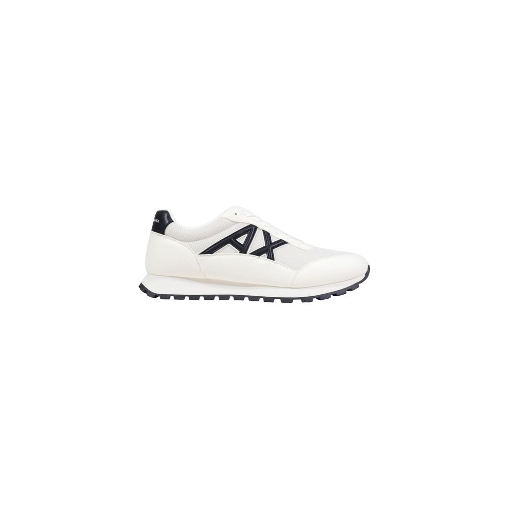 Armani Exchange Black And White Polyester Athletic Sneakers