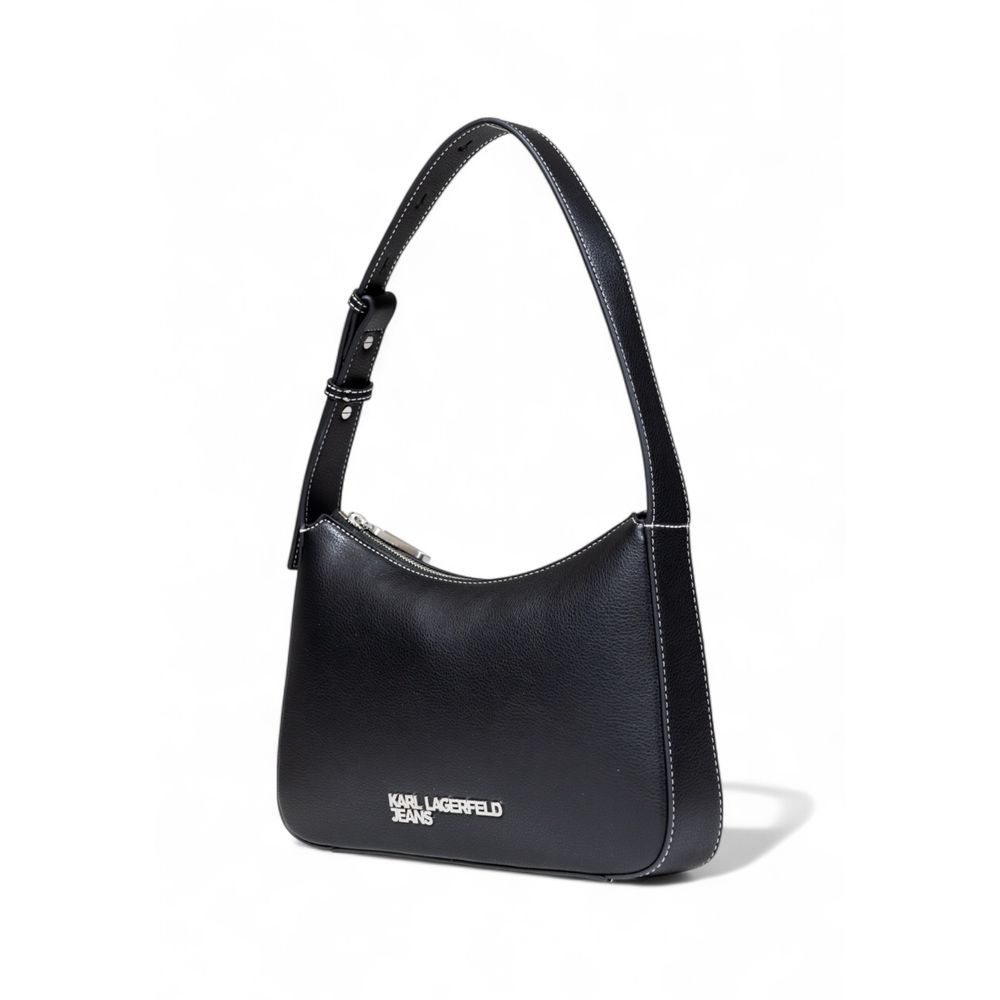 Karl Lagerfeld Black Artificial Leather Handbag