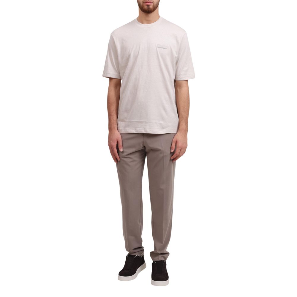 Armani Exchange Beige Lyocell Casual Pants