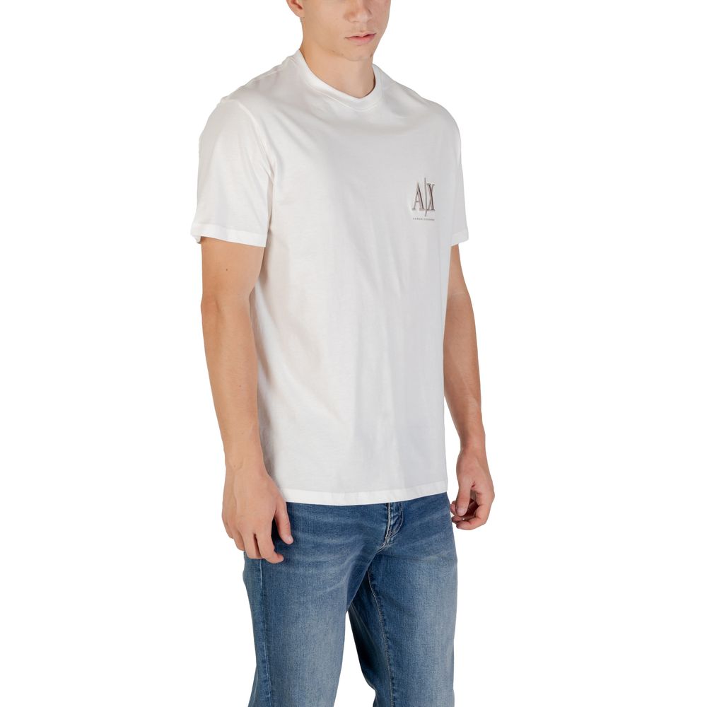 Armani Exchange Cream Cotton T-Shirt