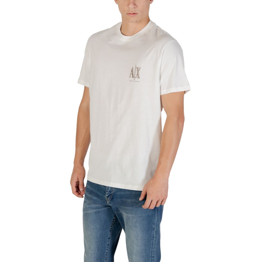 Armani Exchange Cream Cotton T-Shirt