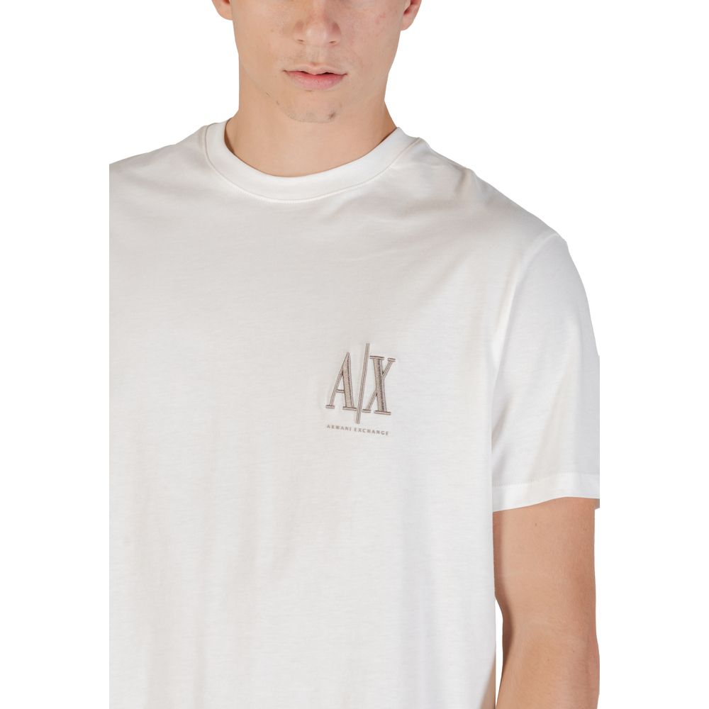 Armani Exchange Cream Cotton T-Shirt