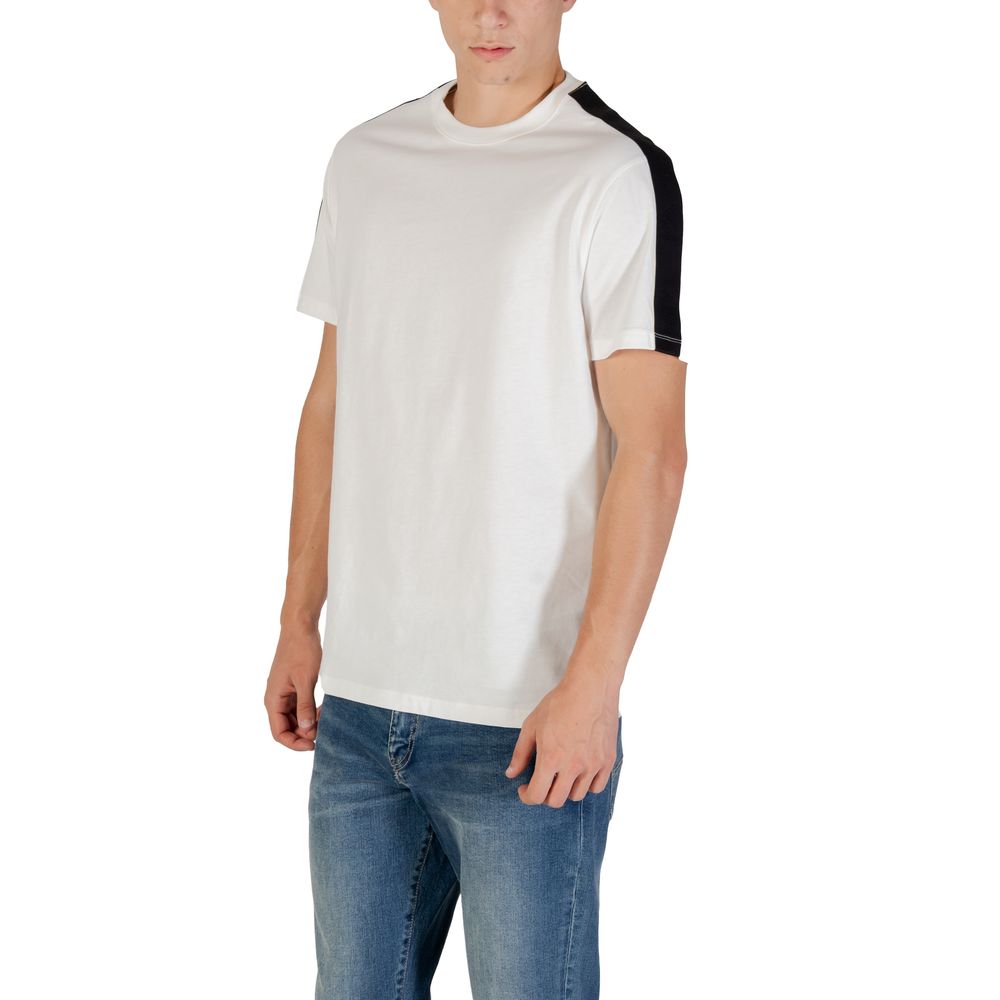 Armani Exchange Cream Cotton T-Shirt