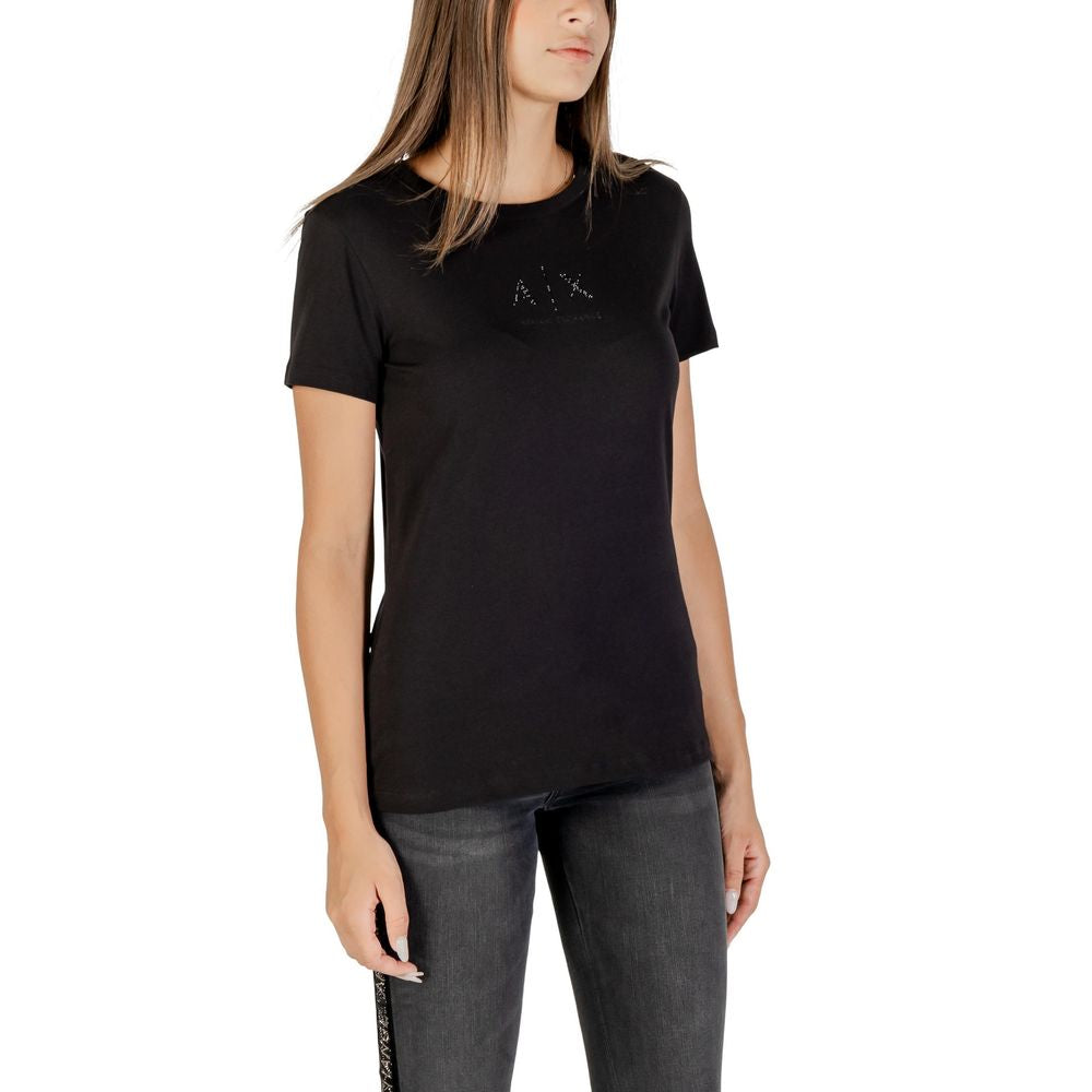 Armani Exchange Black Cotton T-Shirt