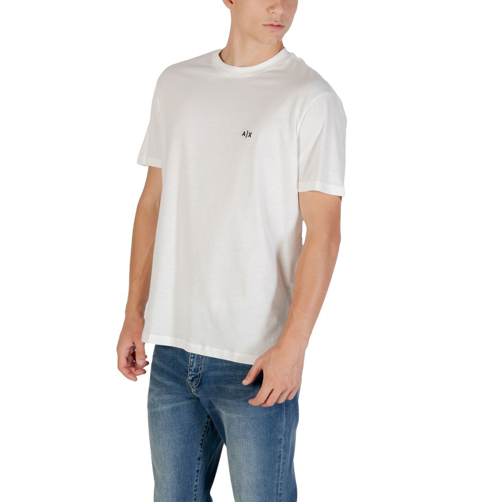 Armani Exchange Cream Cotton T-Shirt
