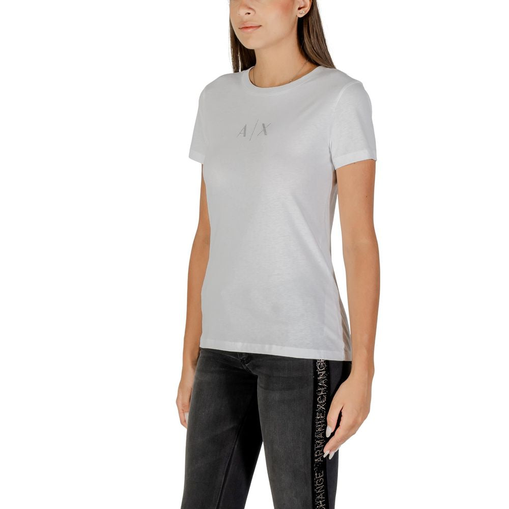 Armani Exchange White Cotton T-Shirt