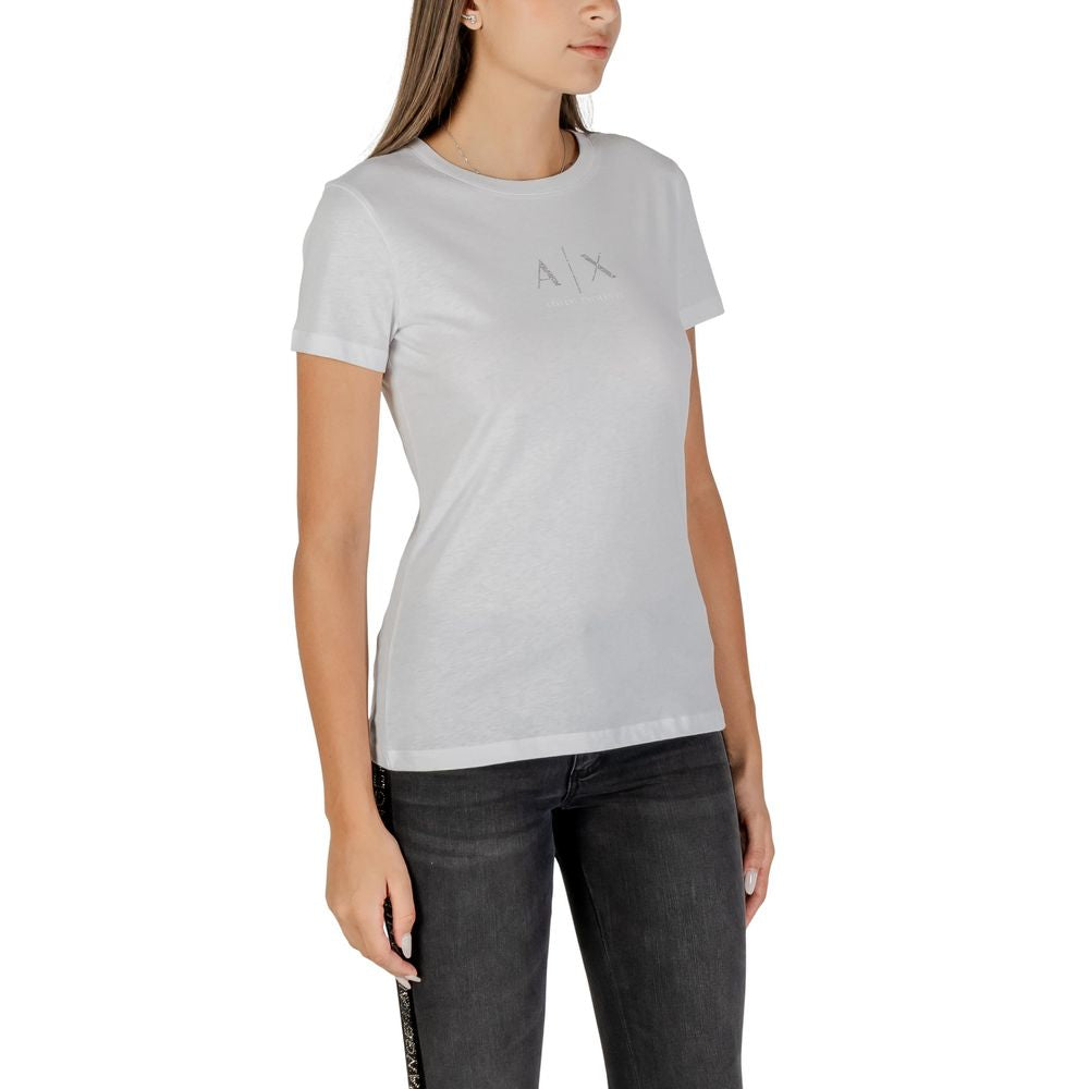Armani Exchange White Cotton T-Shirt