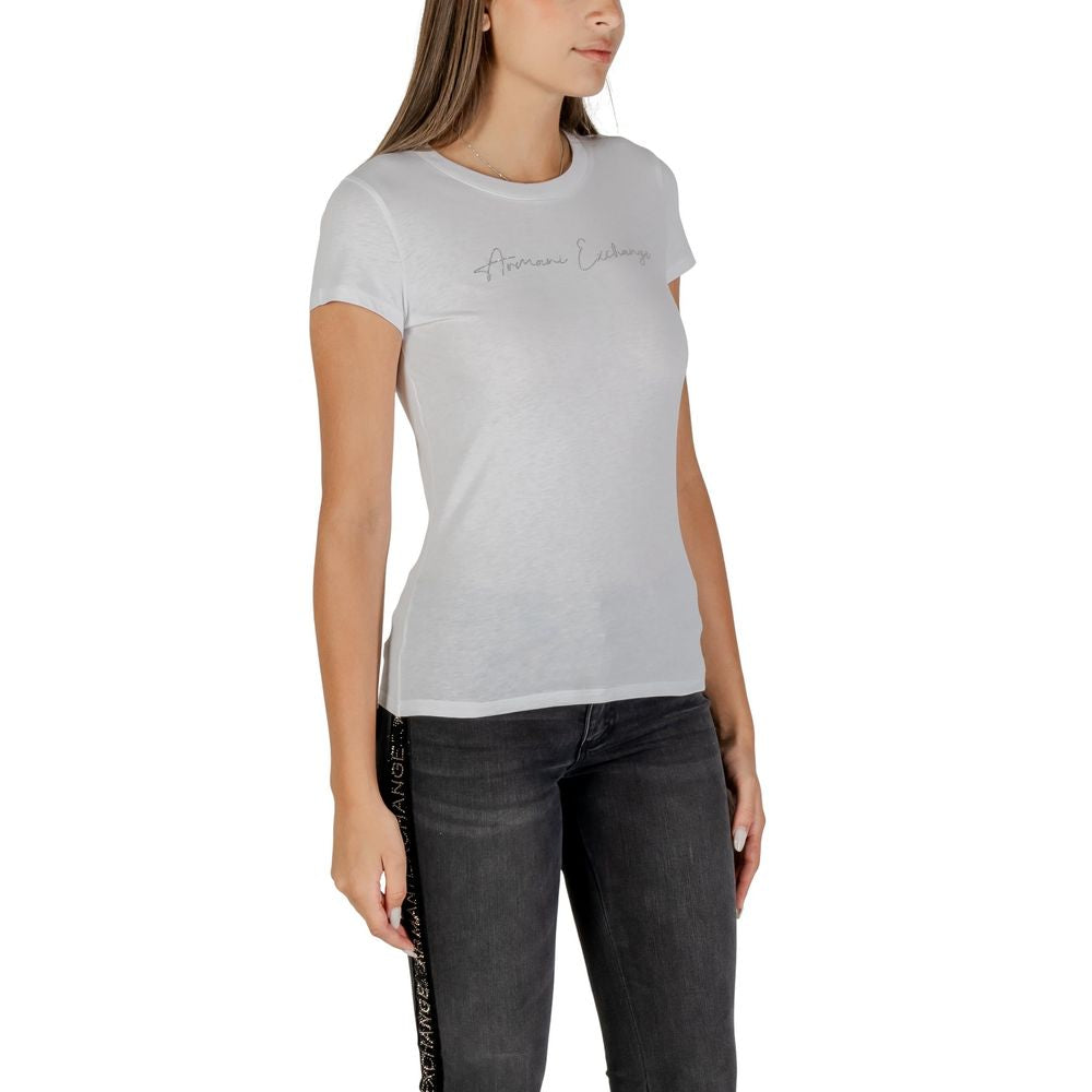 Armani Exchange White Cotton T-Shirt