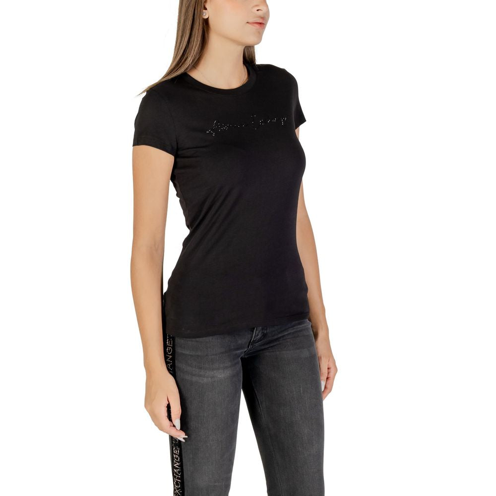 Armani Exchange Black Cotton T-Shirt
