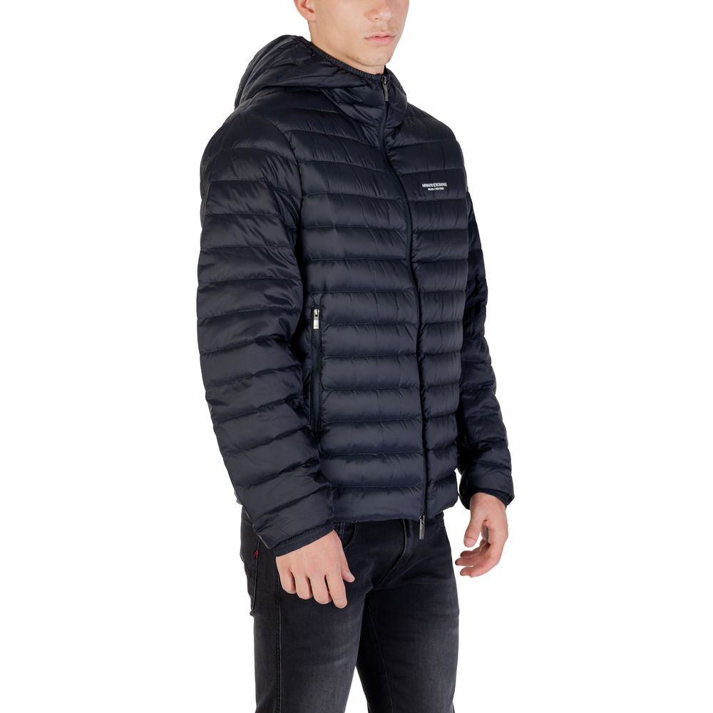 Armani Exchange Blue Polyamide Shell Jacket
