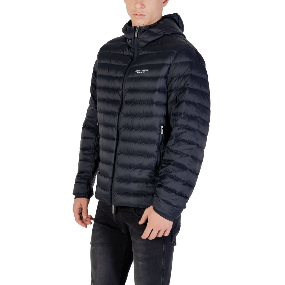 Armani Exchange Blue Polyamide Shell Jacket