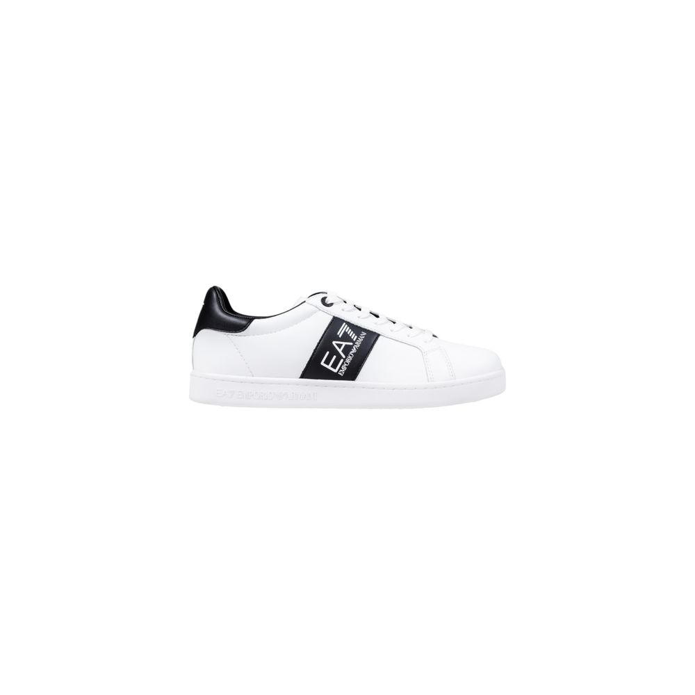 EA7 Emporio Armani Black And White Leather Low Top Sneakers