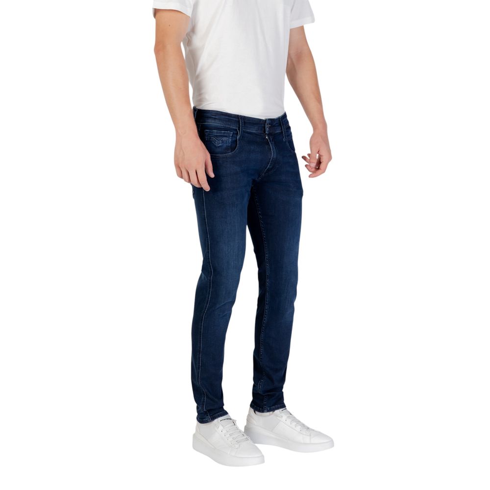 Replay Blue Cotton Skinny Jeans