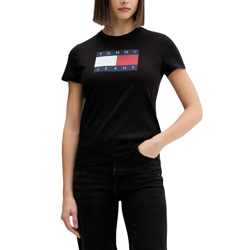 Tommy Hilfiger Jeans Black Recycled Cotton T-Shirt