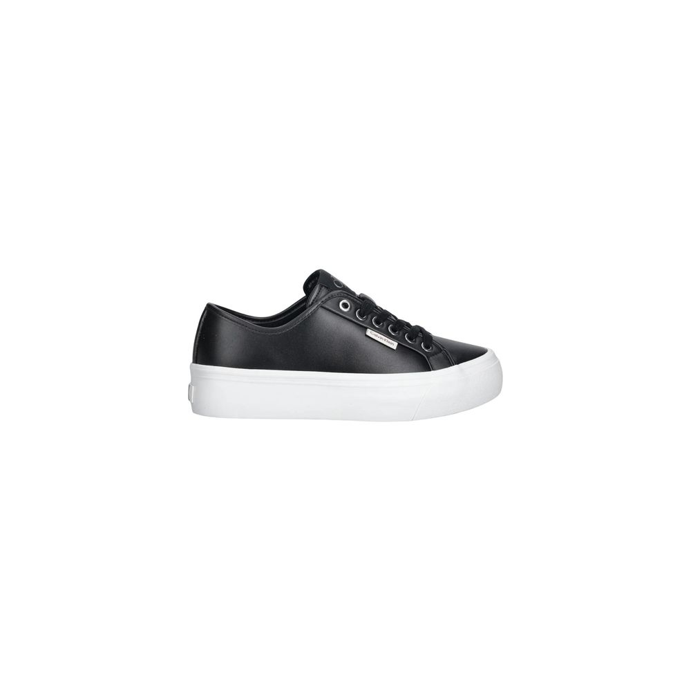 Calvin Klein Jeans Black Leather Low Top Sneakers