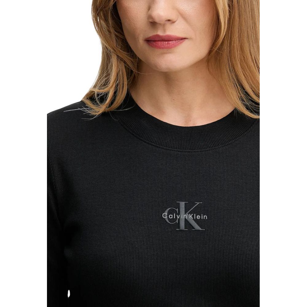 Calvin Klein Jeans Black Cotton Long Sleeve T-Shirt