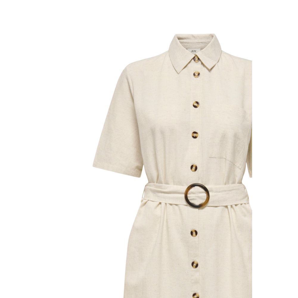 Jacqueline De Yong Beige Cotton Long Dress