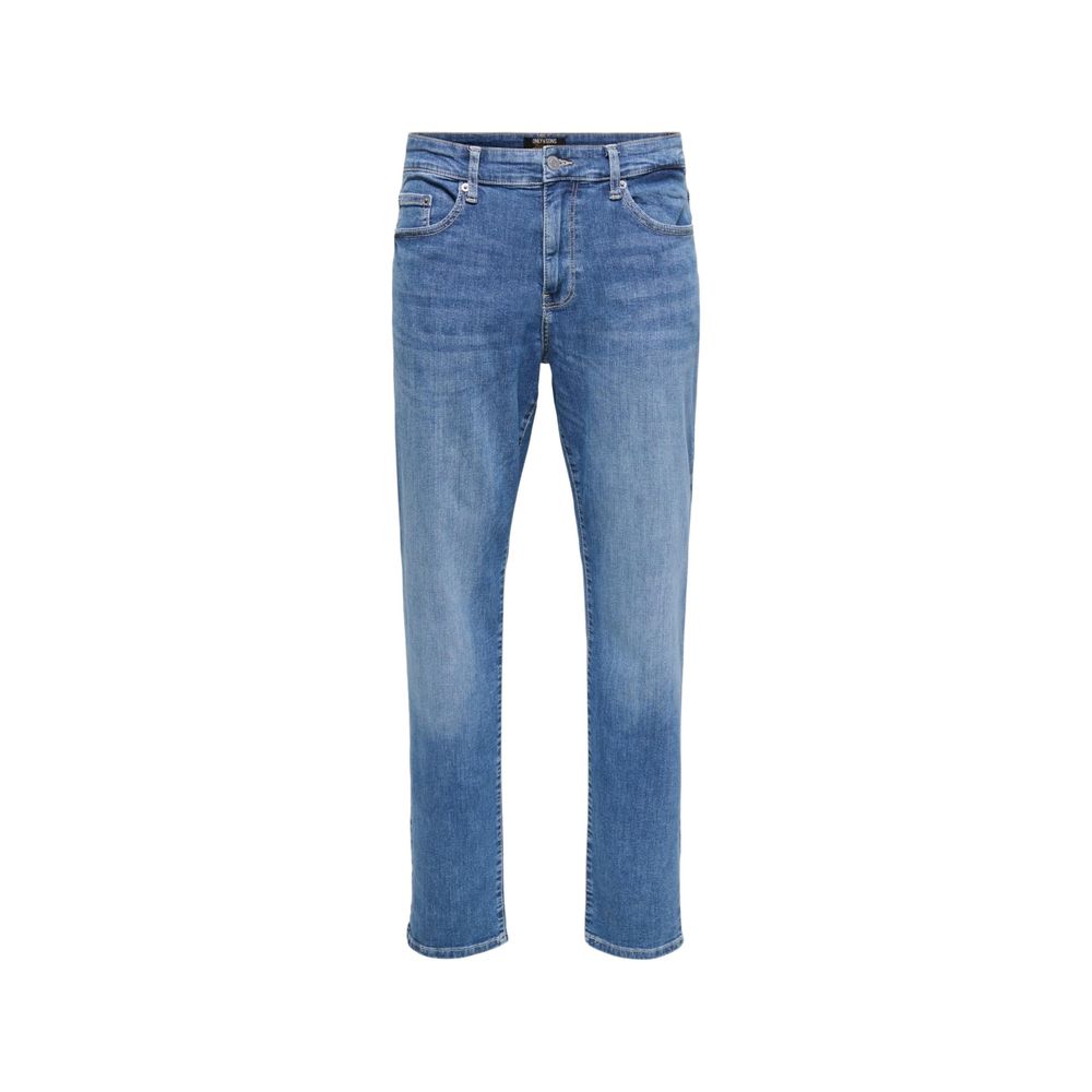 Only & Sons Blue Cotton Relaxed Fit Jeans