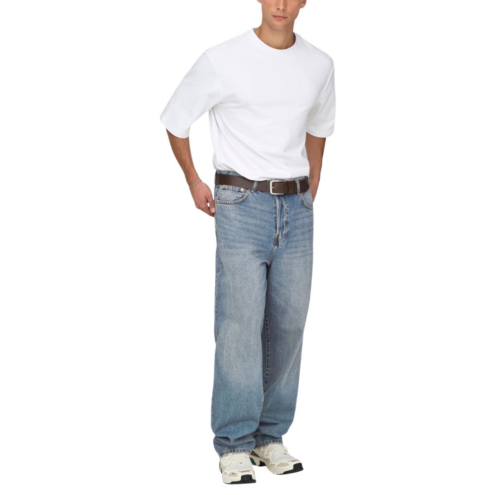 Only & Sons Blue Cotton Relaxed Fit Jeans