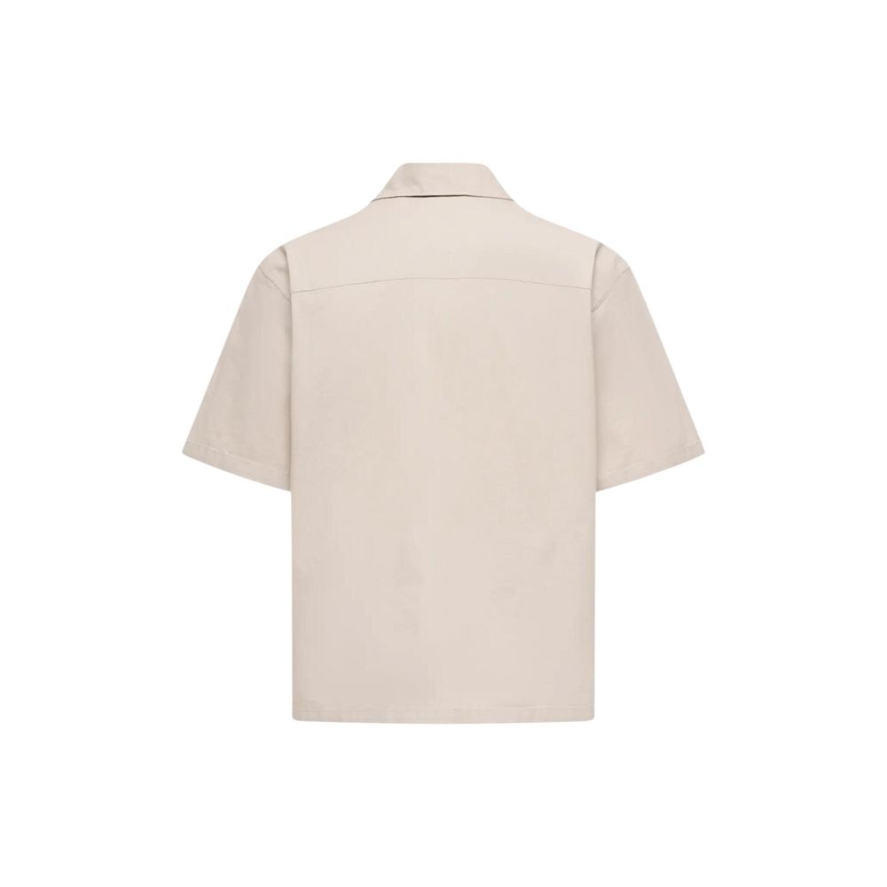 Only & Sons Beige Cotton Shortsleeve Shirt
