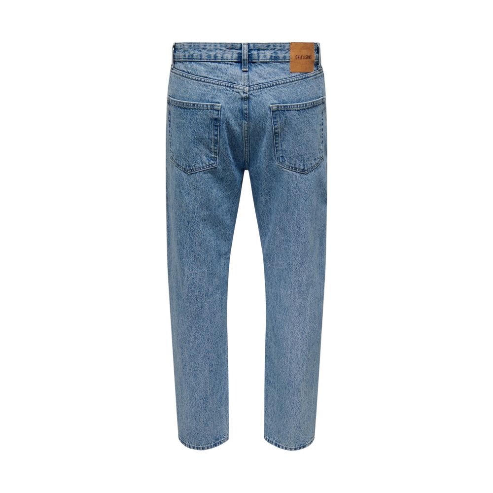 Only & Sons Light Blue Cotton Relaxed Fit Jeans