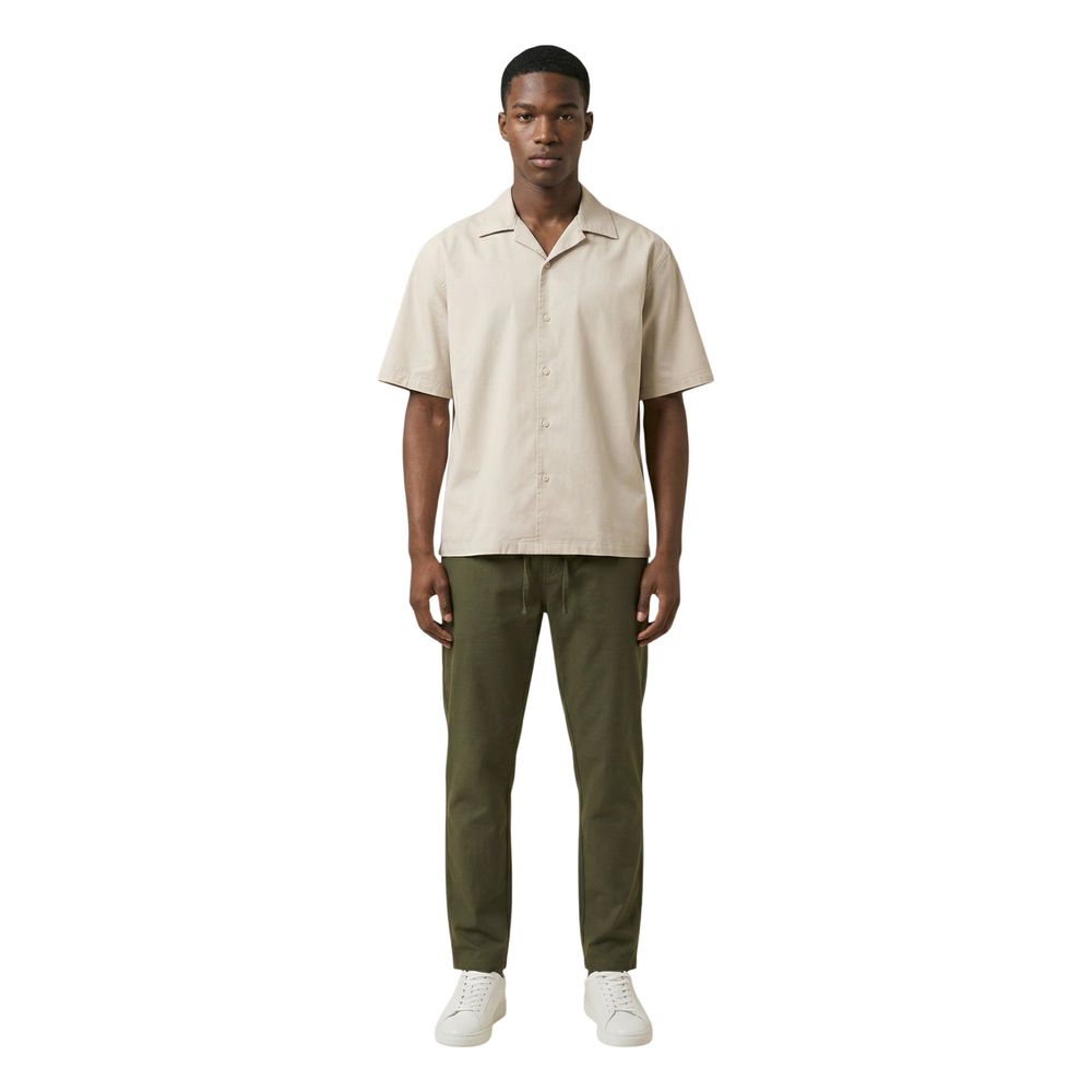Only & Sons Beige Cotton Shortsleeve Shirt