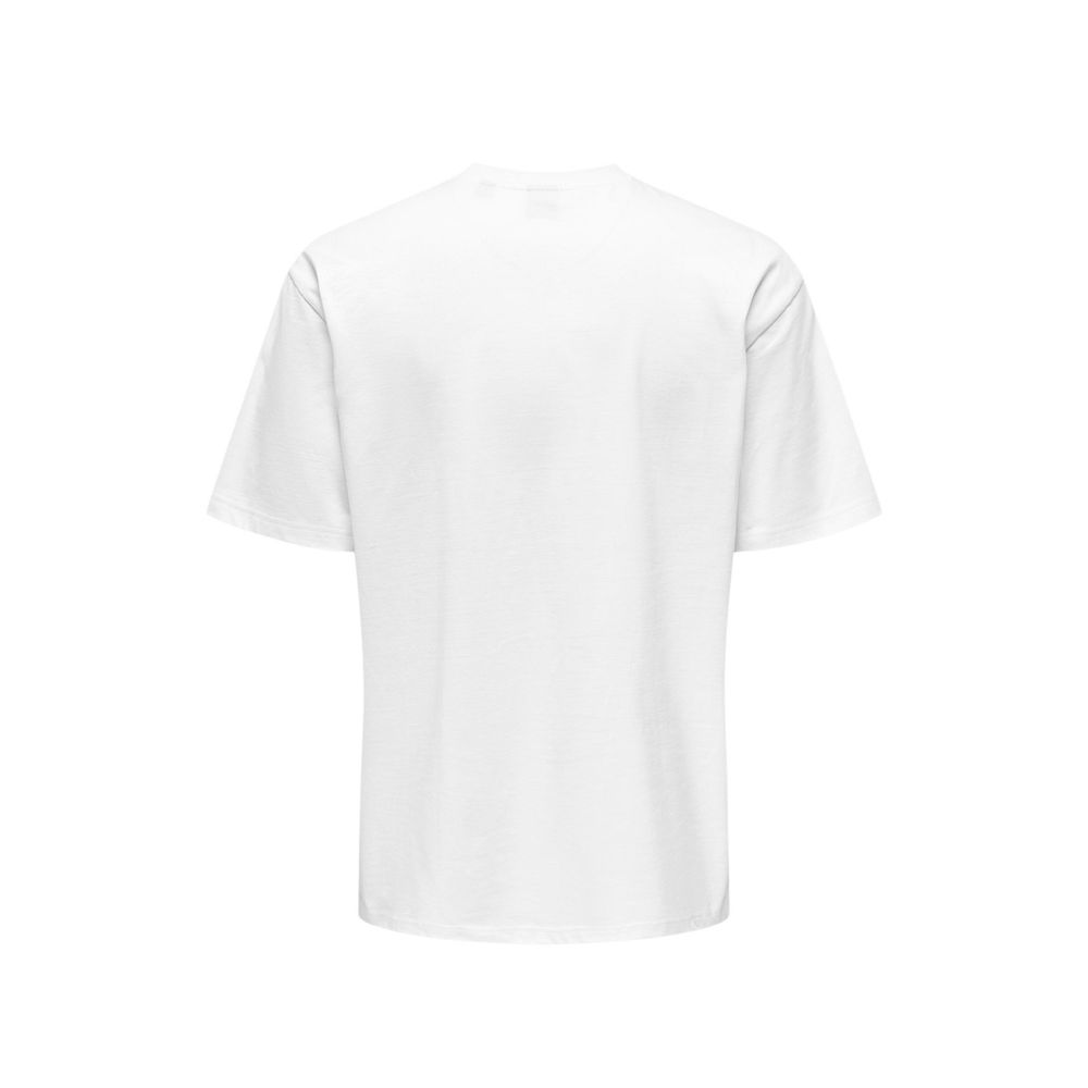 Only & Sons White Organic Cotton T-Shirt