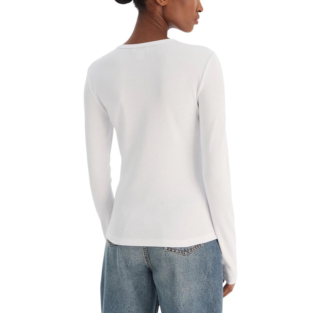 Calvin Klein Jeans White Cotton Long Sleeve T-Shirt