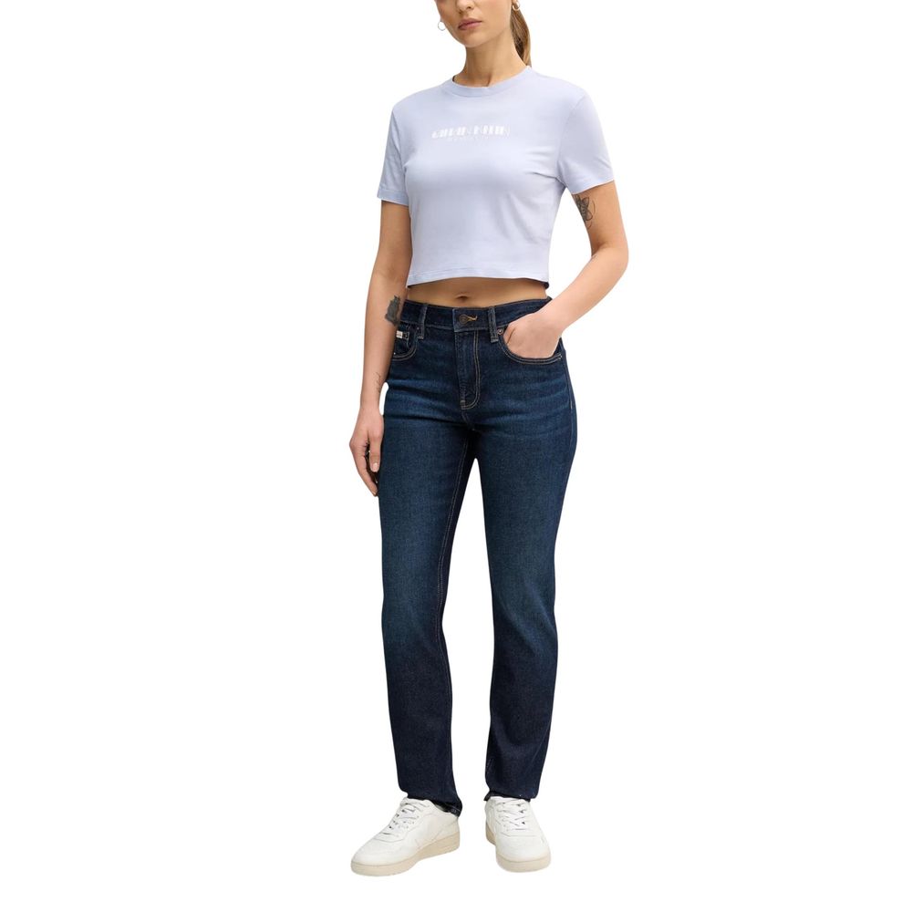 Calvin Klein Jeans Purple Cotton T-Shirt