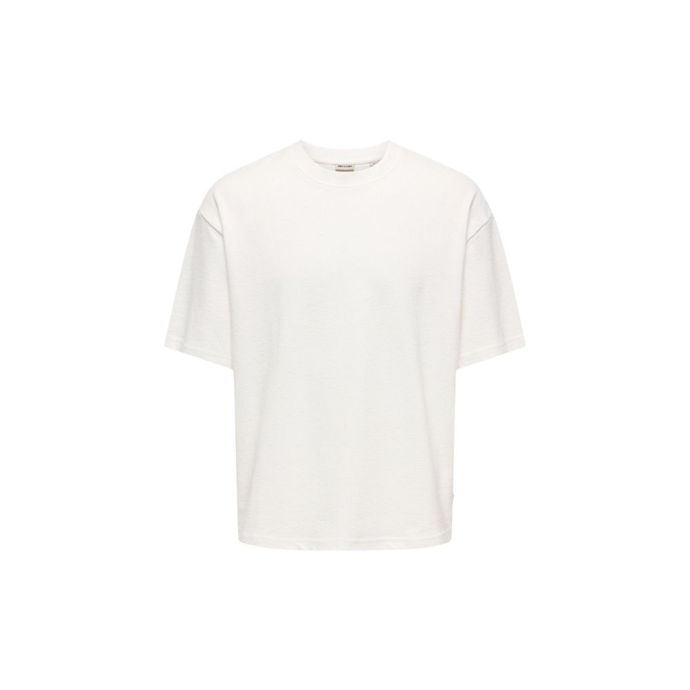 Only & Sons Cream Cotton T-Shirt