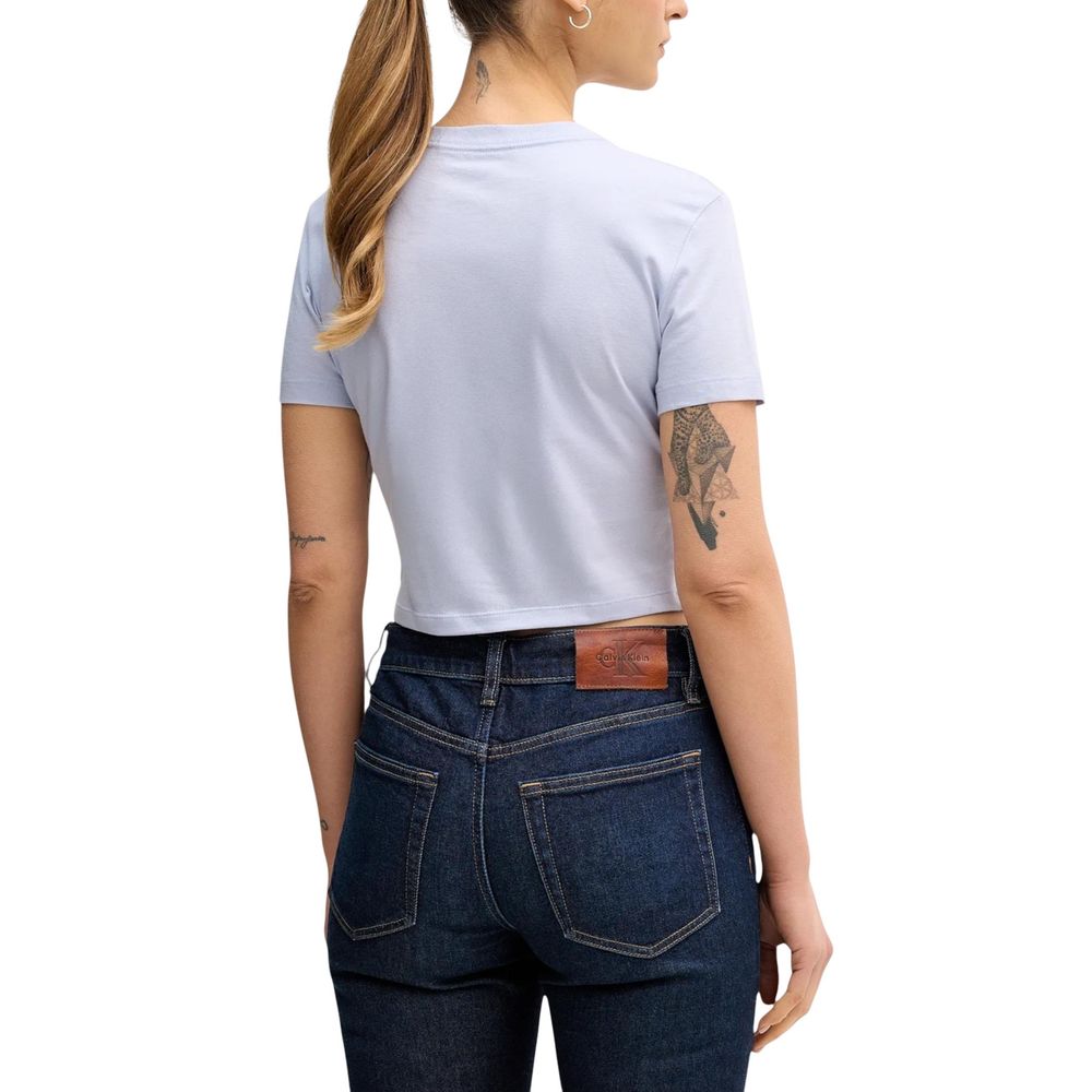 Calvin Klein Jeans Purple Cotton T-Shirt