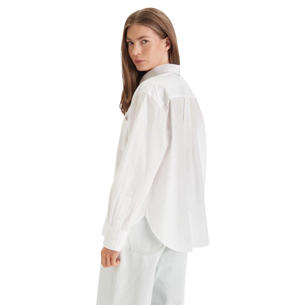 Calvin Klein Jeans White Cotton Blouse