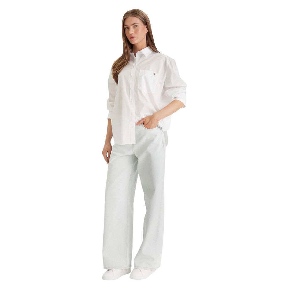 Calvin Klein Jeans White Cotton Blouse