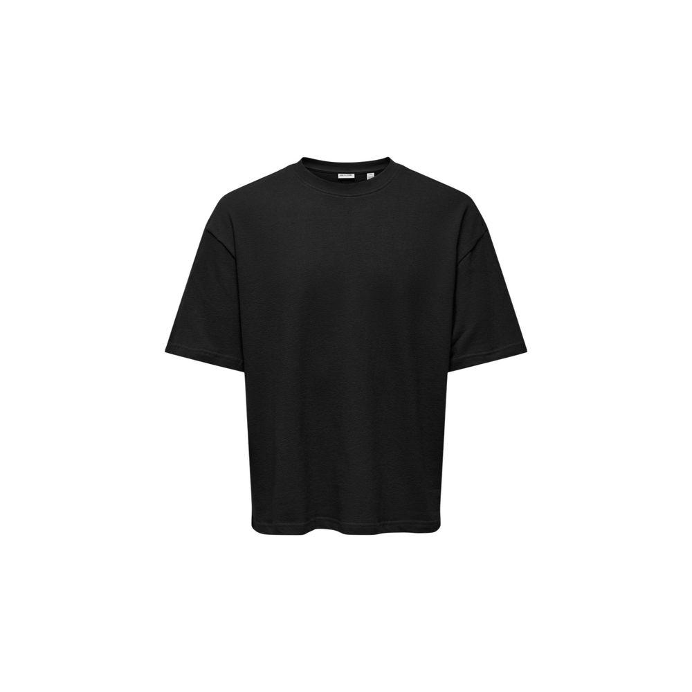 Only & Sons Black Cotton T-Shirt