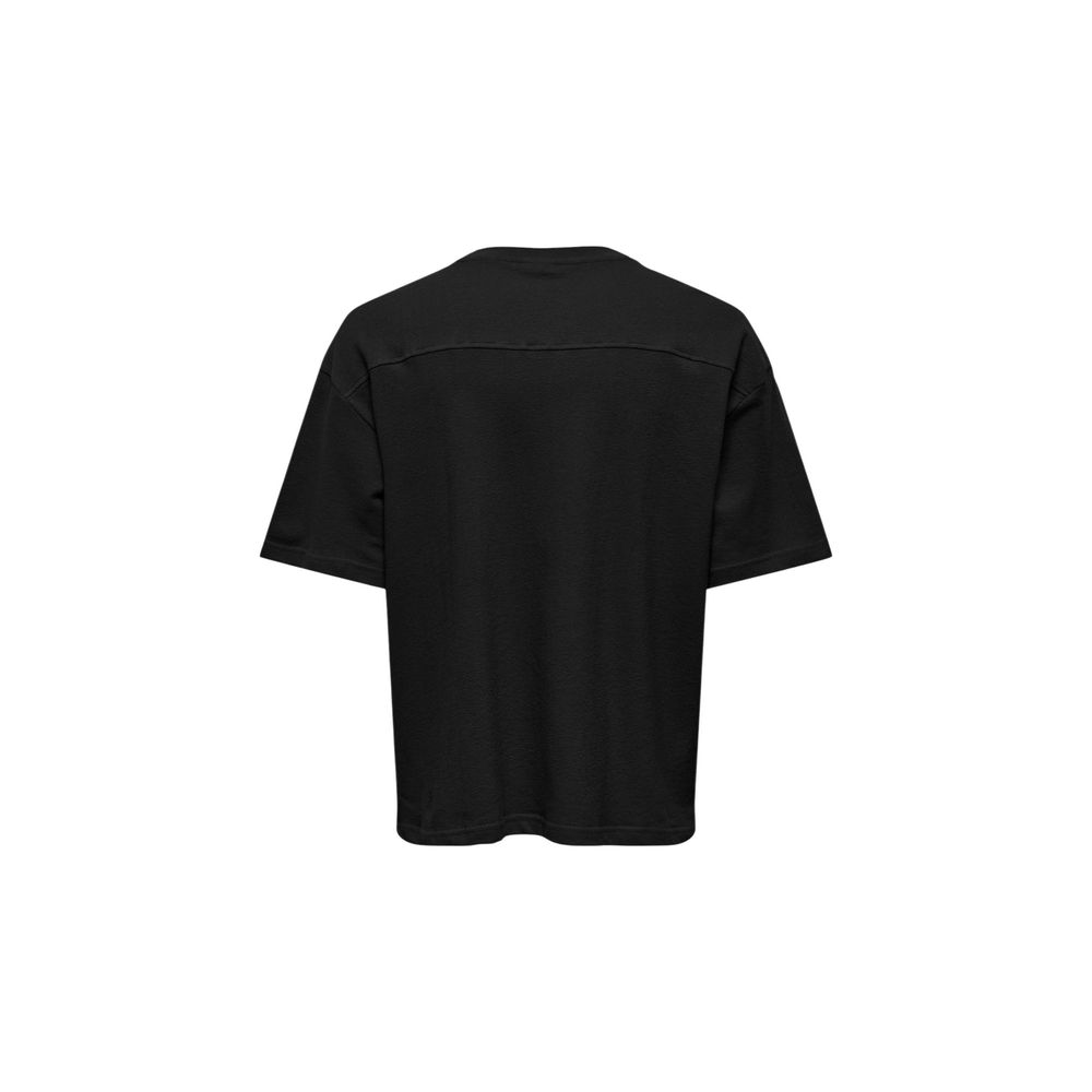 Only & Sons Black Cotton T-Shirt