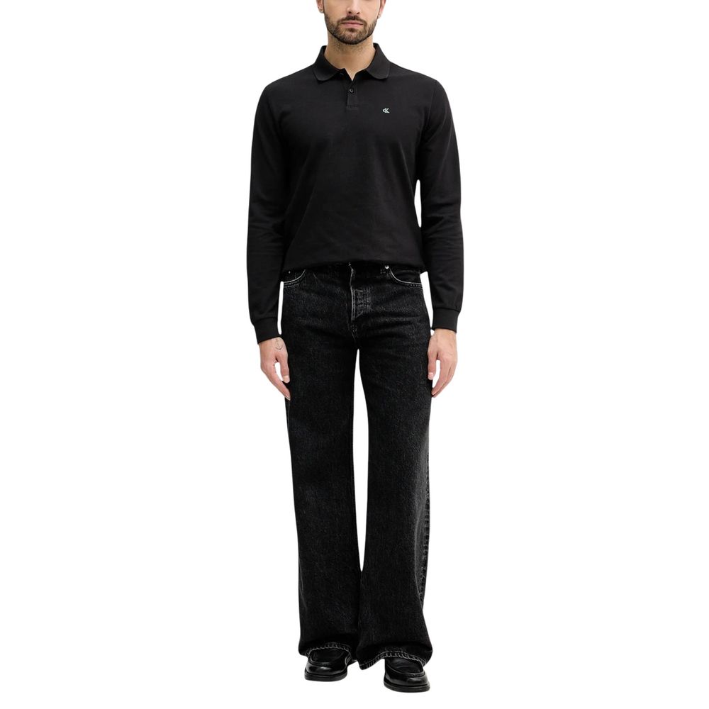 Calvin Klein Jeans Black Cotton Long Sleeve T-Shirt
