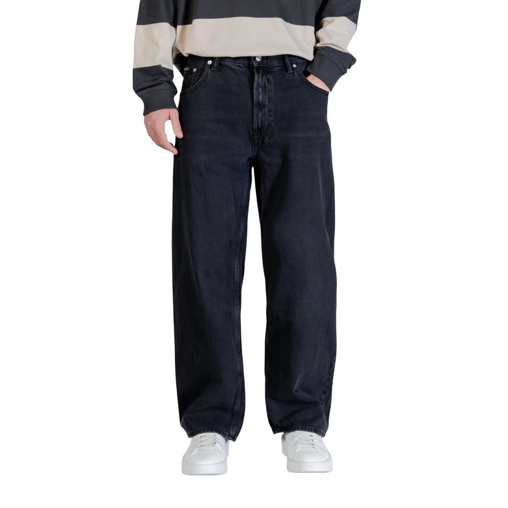 Calvin Klein Jeans Black Cotton Relaxed Fit Jeans