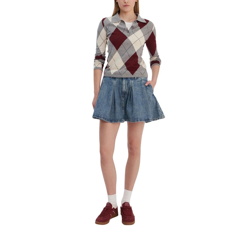 Tommy Hilfiger Jeans Blue Recycled Cotton Mini Skirt