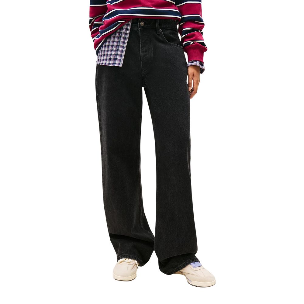 Tommy Hilfiger Jeans Black Recycled Cotton Bootcut Jeans