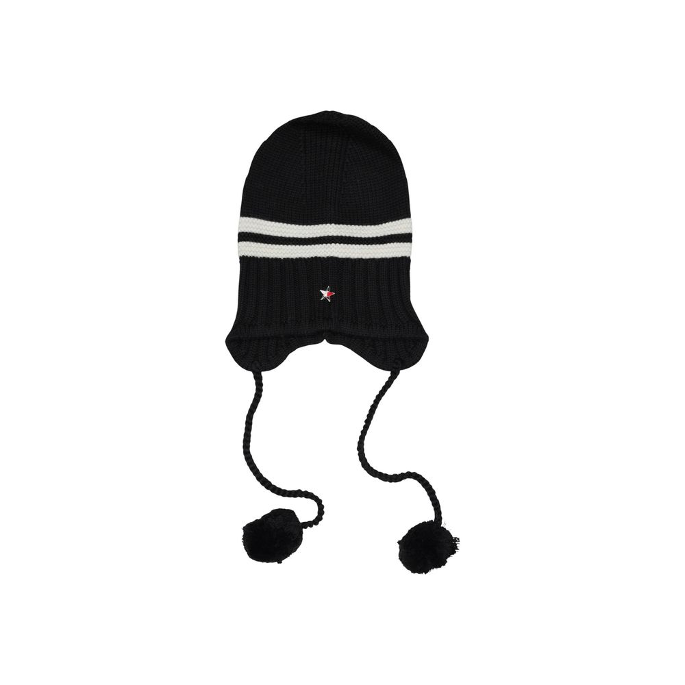 Tommy Hilfiger Jeans Black And White Recycled Wool Cap (Baseball Hat)
