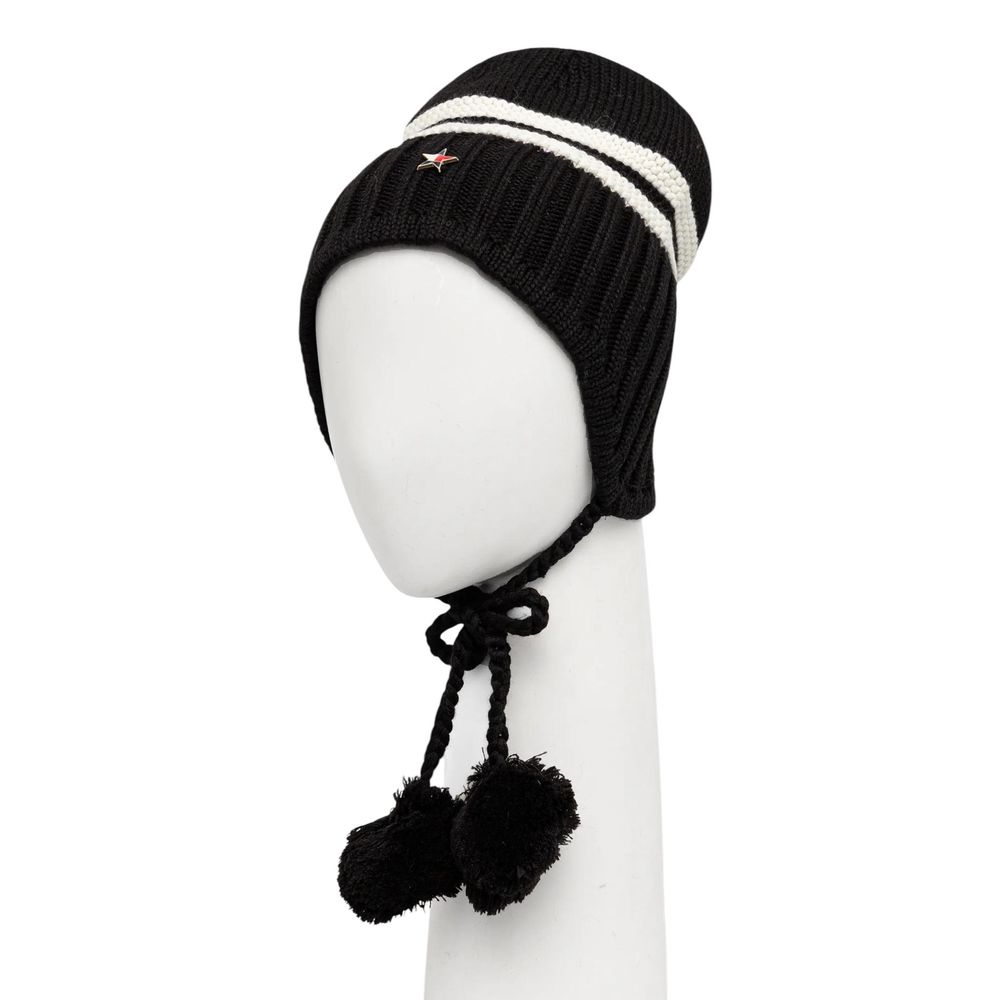 Tommy Hilfiger Jeans Black And White Recycled Wool Cap (Baseball Hat)